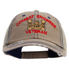 Licensed Combat Engineer Veteran Embroidered Low Profile Special Cotton Mesh Cap - Khaki OSFM