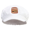 Redwood Ntnl Park Embroidered Cotton Elastic Big Size Newsboy Cap - White XL-2XL