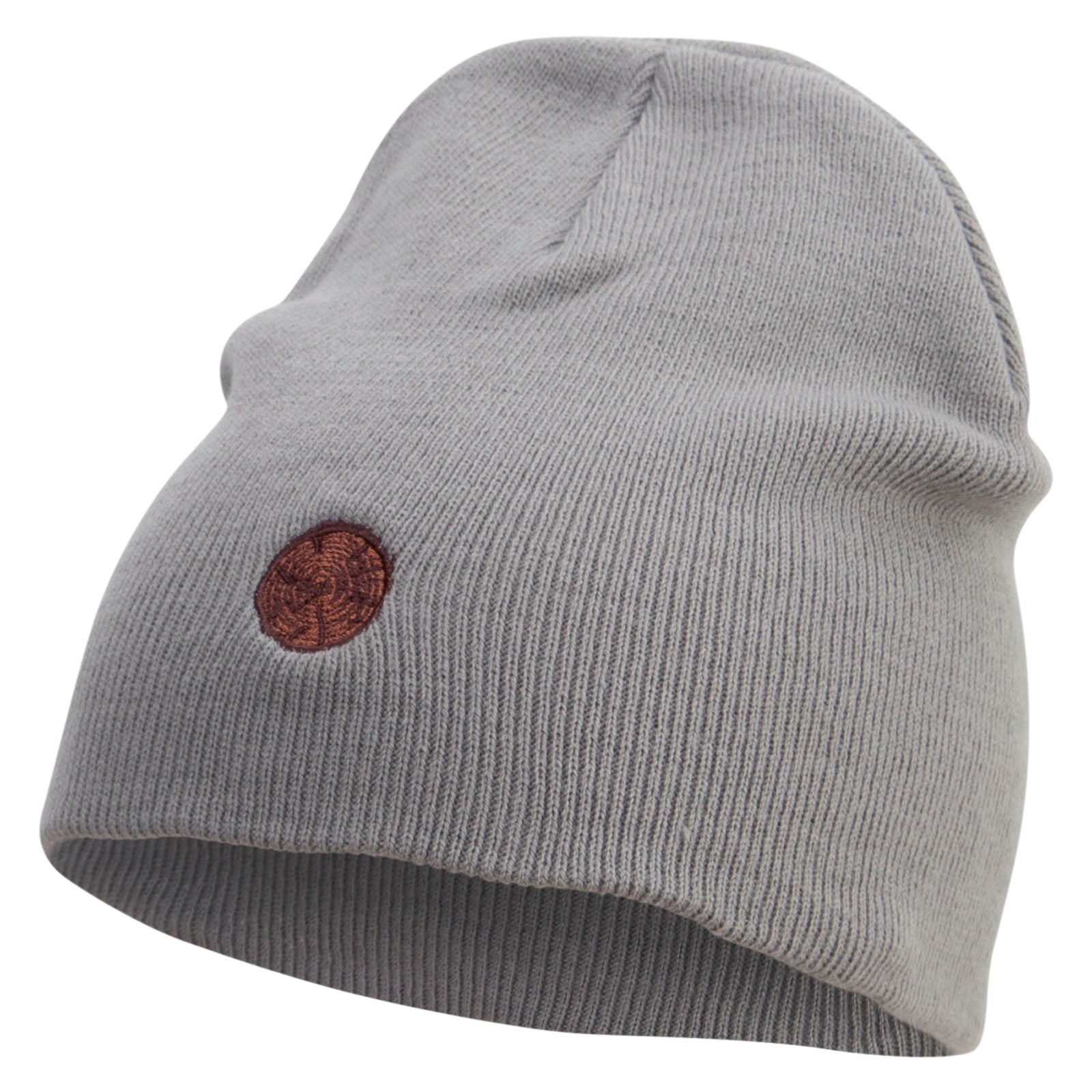 Tree Stump Embroidered 8 inch Acrylic Short Beanie | Leisure