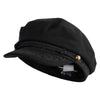Greek Fisherman Polyester Newsboy Cap - Black OSFM