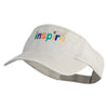 Inspire Wordmark Embroidered Cotton Twill Visor - Beige OSFM