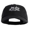 One Day At A Time Embroidered Cotton Twill Cap - Black OSFM