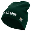 Licensed US Army Star Embroidered 8 Inch Knitted Short Beanie - Dk-Green OSFM