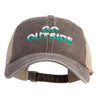 Go Outside Embroidered Pigment Dyed Mesh Cap - Brown Khaki OSFM