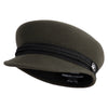 Greek Fisherman Wool Newsboy Cap - Olive OSFM