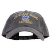 US Coast Guard Retired Embroidered Big Size Washed Pigment Dyed Cap - Black XL-3XL