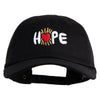 Hope Heart Embroidered Unstructured Cotton Twill Cap - Black OSFM