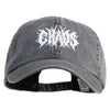Chaos Wordmark Embroidered Big Size Cotton Cap - Black XL-3XL
