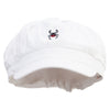 Realistic Spiders Embroidered Cotton Elastic Big Size Newsboy Cap - White XL-2XL
