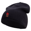 Steak Grill Icon Big Size Superior Cotton Short Knit Beanie - Black XL-3XL