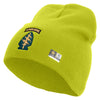 Licensed 1st Special Forces Command Embroidered 8 Inch Knitted Short Beanie - Lime OSFM