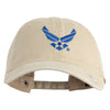 US Air Force Wing Embroidered Pigment Dyed Cap - Khaki OSFM
