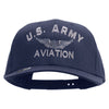 Licensed US Army Aviation Embroidered Solid Cotton Twill Pro Style Cap - Navy OSFM