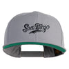 Baseball San Diego Embroidered Wool Blend Prostyle Snapback Cap - Silver OSFM