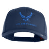 US Air Force with Wing Embroidered Solid Cotton Mesh Cap - Navy OSFM