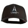 USSF with Delta Embroidered Solid Cotton Mesh Cap - Charcoal OSFM