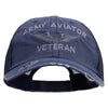 Licensed Army Aviator Veteran Embroidered Low Profile Special Cotton Mesh Cap - Navy OSFM