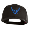 US Air Force Wing Embroidered Solid Cotton Twill Mesh Cap - Charcoal OSFM