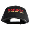 Marines The Few The Proud Embroidered 6 Panel Structured Cotton Twill Mesh Cap Made in USA - Black OSFM