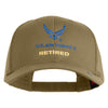 US Air Force Retired with Wing Embroidered Cotton Mesh Cap - Khaki OSFM