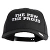 The Few The Proud Embroidered 6 Panel Structured Cotton Twill Cap Made in USA - Black OSFM