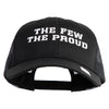 The Few The Proud Embroidered 6 Panel Structured Cotton Twill Mesh Cap Made in USA - Black OSFM