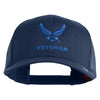 US Air Force Wing Veteran Embroidered Solid Cotton Mesh Cap - Navy OSFM