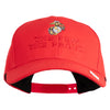 The Few The Proud US Marine Embroidered 6 Panel Structured Cotton Twill Cap Made in USA - Red OSFM