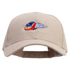 Flat Trains Embroidered Big Size High Profile Twill Cap - Khaki XL-3XL