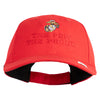 The Few The Proud US Marine Embroidered 6 Panel Unstructured Cotton Twill Cap Made in USA - Red OSFM