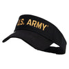 Licensed Golden US Army Embroidered Cotton Twill Sun Visor - Black OSFM