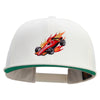 Red Racing Car Embroidered Wool Blend Prostyle Snapback - White OSFM