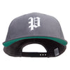 Old English P Embroidered Brushed Cotton Twill High Profile Extra Size Cap - Charcoal XL-3XL