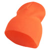 Heavyweight Classic Knit Short Beanie - Blaze-Orange OSFM