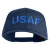 USAF Blue Letter Embroidered Solid Cotton Twill Pro Style Cap - Navy OSFM
