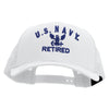 Licensed Eagle Navy Retired Embroidered Retro Trucker Cap - White OSFM