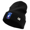 Licensed 173rd Airborne Brigade Combat Team Embroidered 12 Inch Long Knitted Beanie - Black OSFM