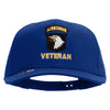 Licensed 101st Airborne Veteran Embroidered Solid Cotton Twill Pro Style Cap - Royal OSFM