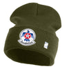 USAF Thunderbirds Logo Embroidered 12 Inch Knit Long Beanie - Olive OSFM