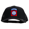 Licensed 82nd Airborne Military Embroidered Solid Cotton Twill Mesh Prostyle Cap - Black OSFM