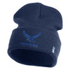 US Air Force Wing with Retired Logo Embroidered 12 Inch Long Beanie - Navy OSFM