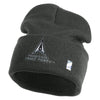 US Space Force with Delta Logo Embroidered 12 Inch Long Beanie - Charcoal OSFM
