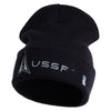 Delta with USSF Logo Embroidered 12 Inch Long Beanie - Black OSFM