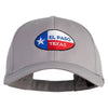 El Paso Texas Embroidered Solid Cotton Twill Low Profile Strap Cap - Grey OSFM