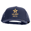 Licensed Star U.S. Army Retired Military Embroidered Solid Cotton Twill Mesh Prostyle Cap - Navy OSFM