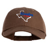 Houston Texas Embroidered Low Profile Pet Spun Washed Cap - Brown OSFM