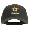 Licensed Star US Army Embroidered Solid Cotton Twill Low Profile Strap Cap - Charcoal OSFM