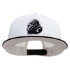 Gorilla Head Embroidered Big Size Premium Flat Bill Trucker Cap - Black-White XL-3XL