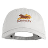 Kentucky State Derby Embroidered Unstructured Cotton Twill Washed Cap - White OSFM