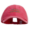 African Elephant Embroidered Big Size Washed Pigment Dyed Cap - Red XL-3XL
